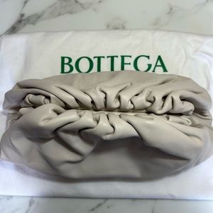 Authentic Bottega Veneta Leather Pouch in color Plaster